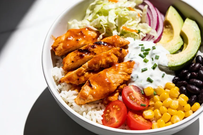 High Protein Buffalo Ranch Chicken Bowls