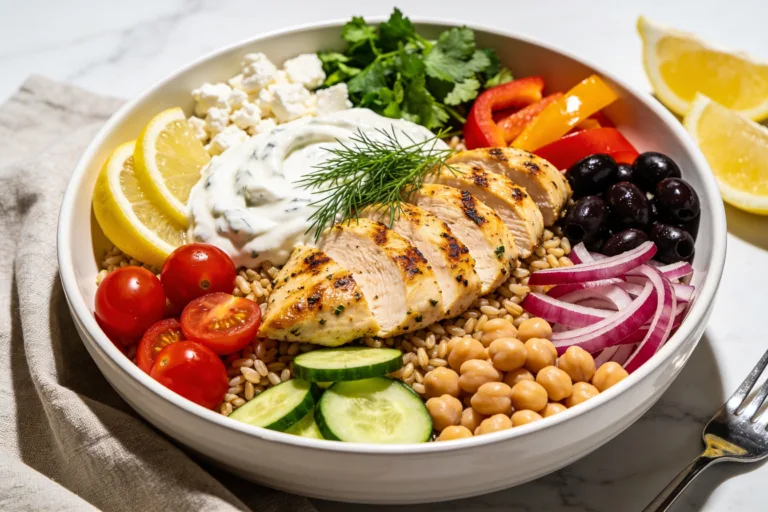 High Protein Mediterranean Chicken Bowls