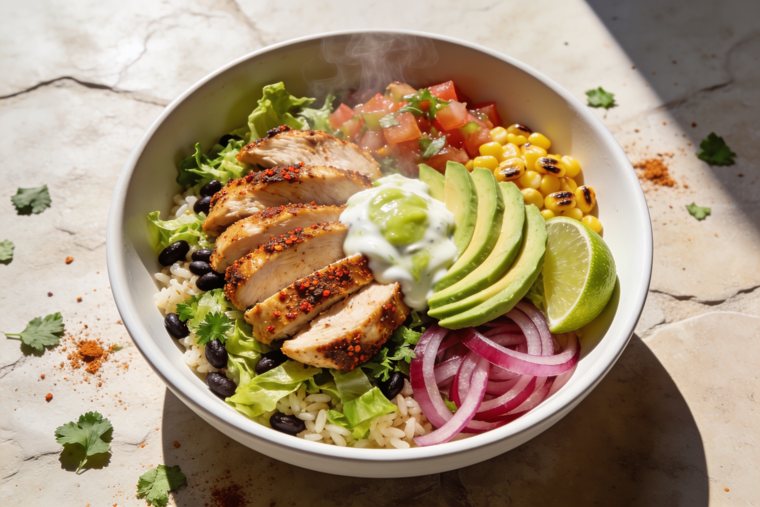 High Protein Taco Chicken Bowls