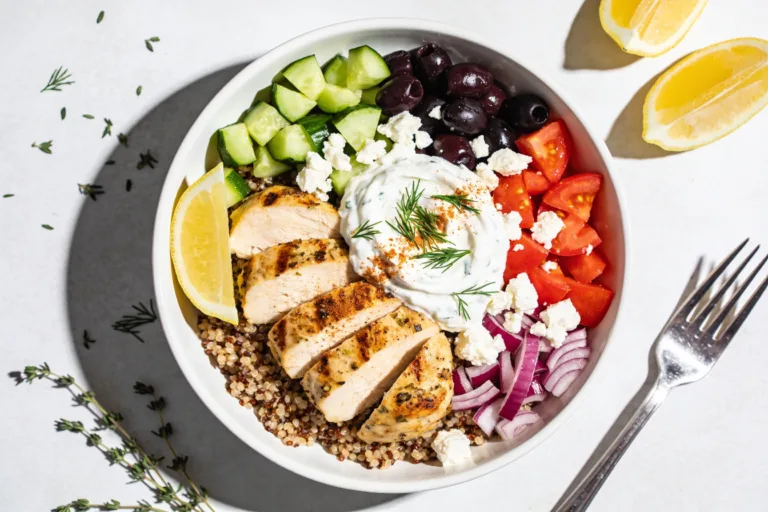 High Protein Chicken Gyro Bowls