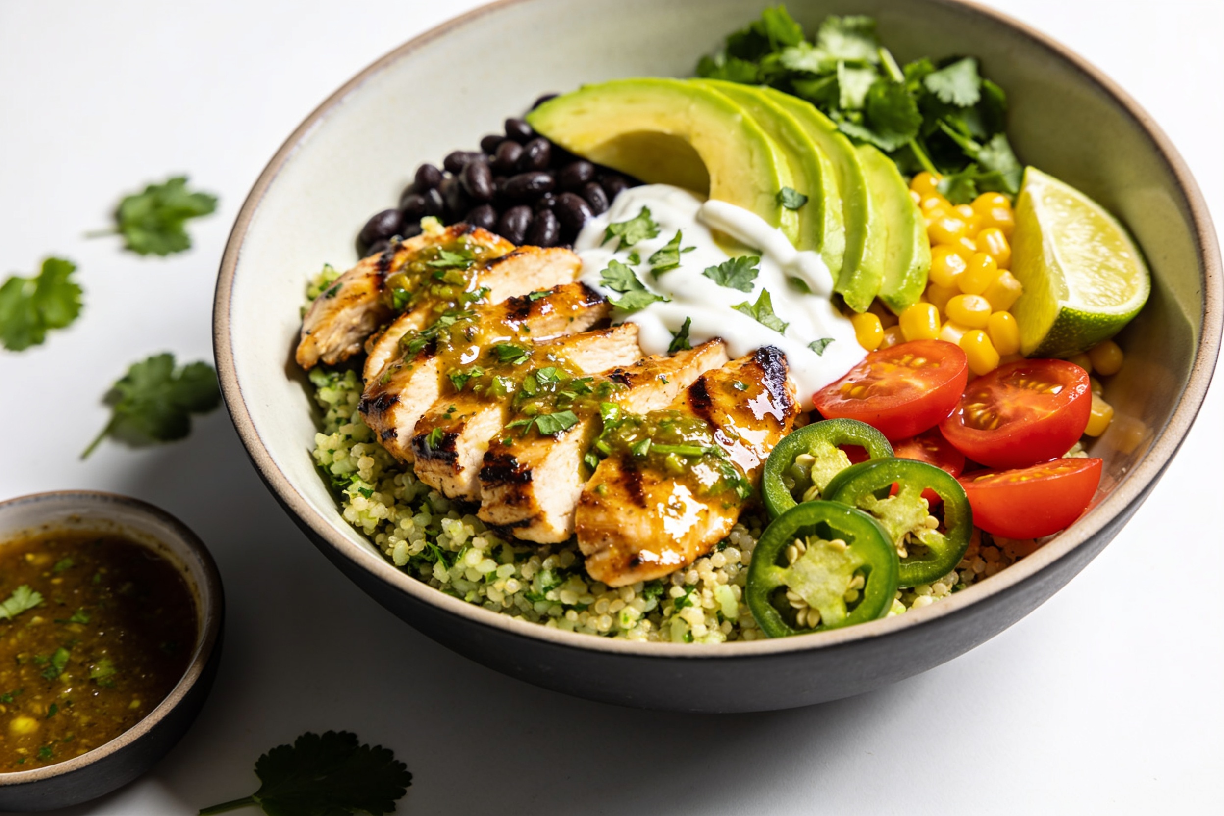 High Protein Cilantro Lime Chicken Bowls