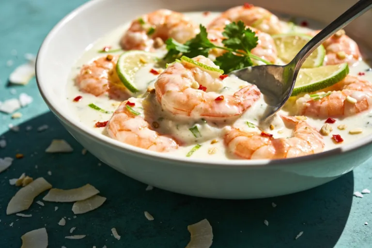 High Protein Coconut Lime Shrimp