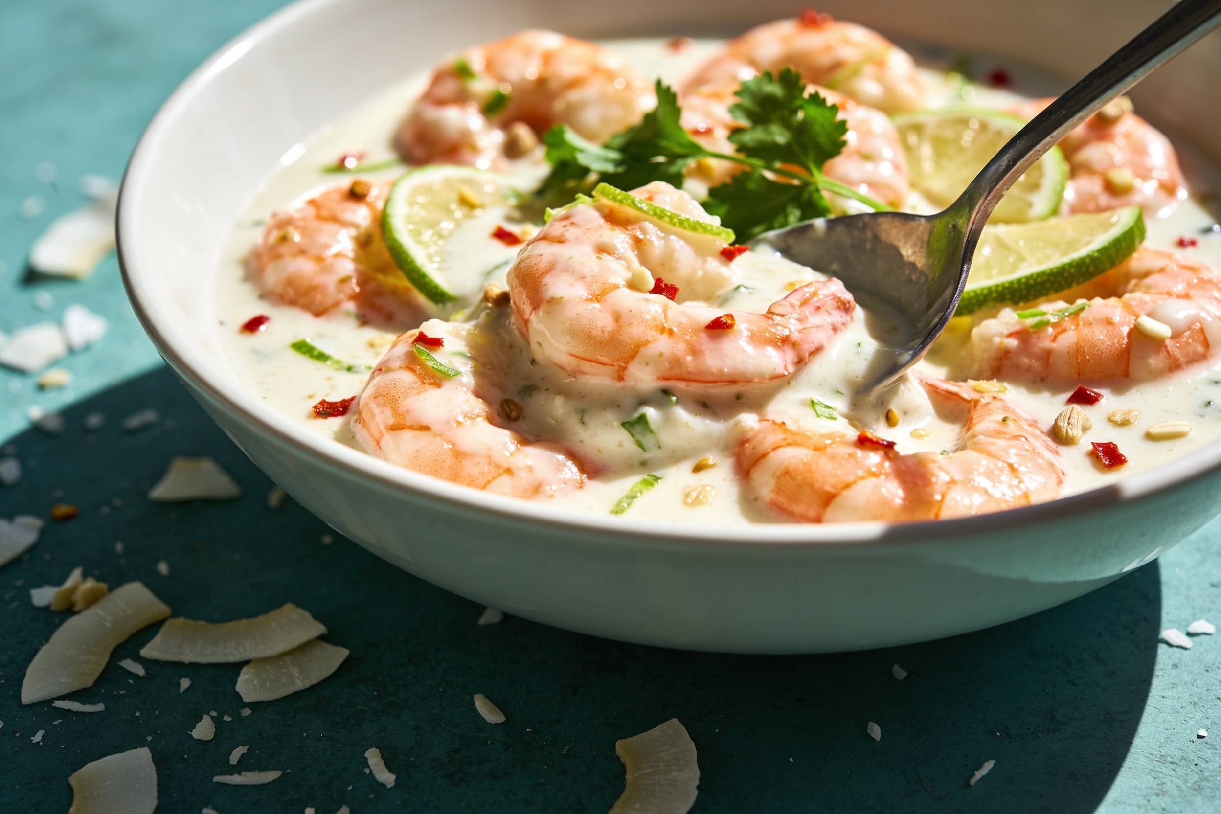 High Protein Coconut Lime Shrimp