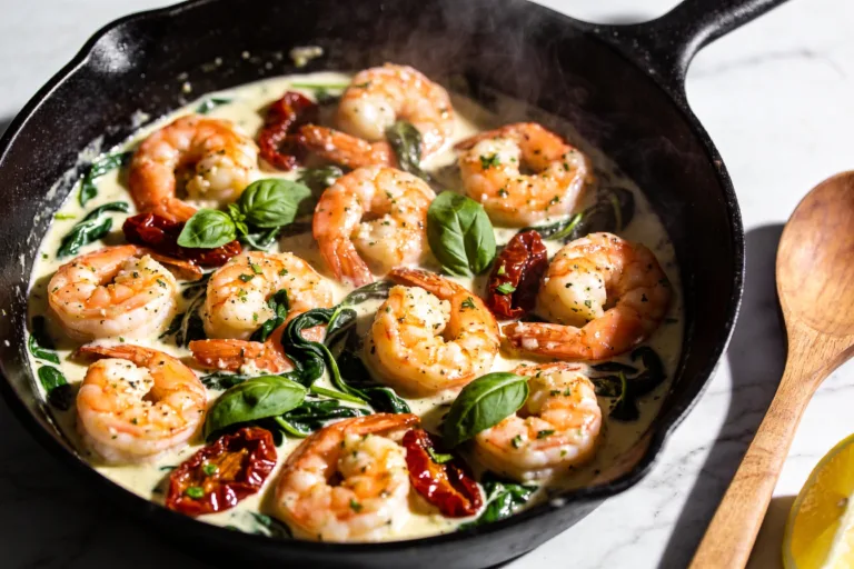 High Protein Tuscan Garlic Shrimp
