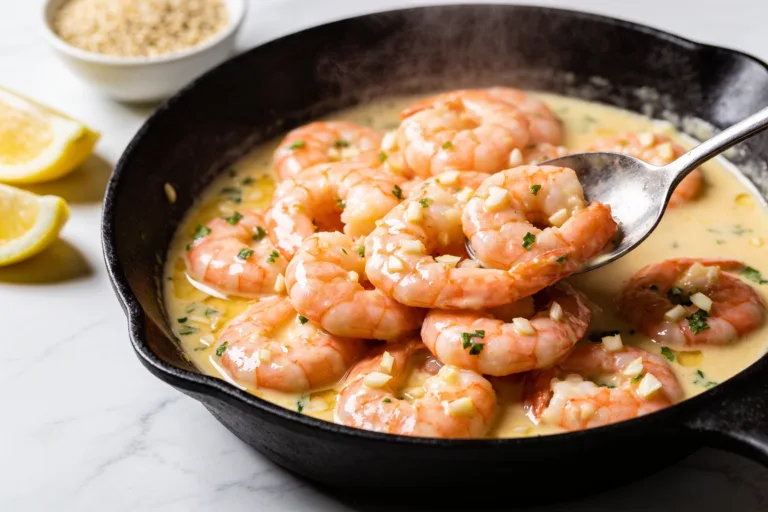 High Protein Creamy Garlic Shrimp