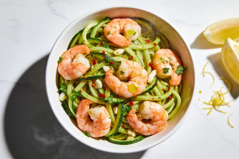 High Protein Shrimp Zucchini Noodles