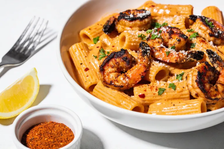 High Protein Cajun Shrimp Pasta