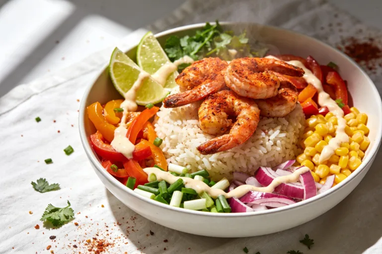 High Protein Cajun Shrimp Rice Bowls