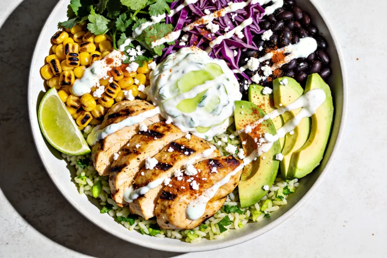 High Protein Street Corn Chicken Bowls
