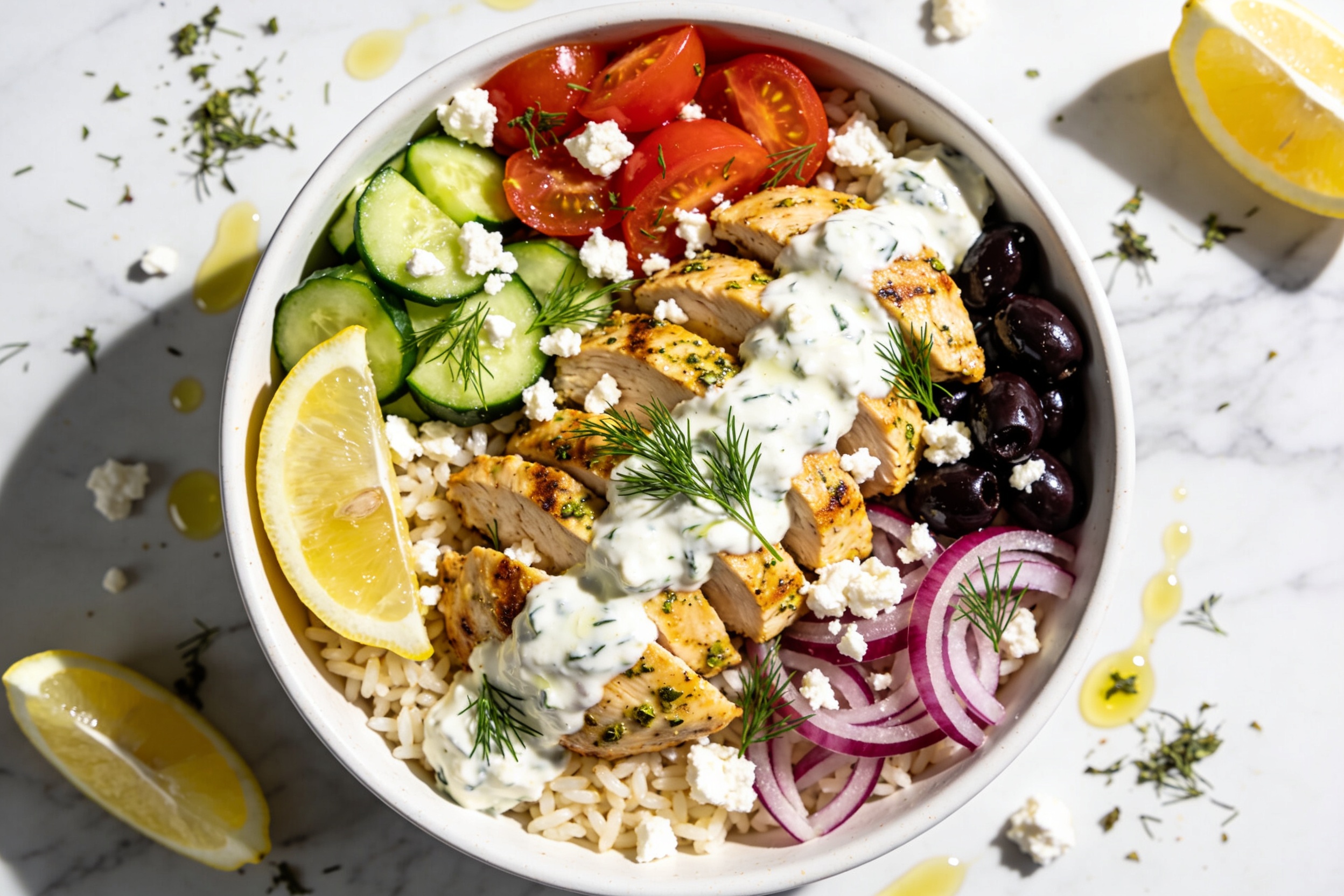 High Protein Greek Chicken Bowls