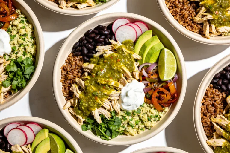High Protein Salsa Verde Chicken Meal Prep
