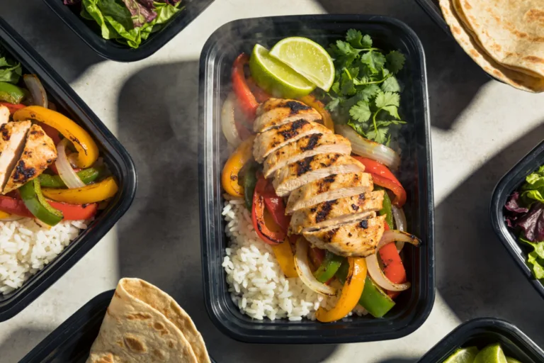 High Protein Chicken Fajita Meal Prep