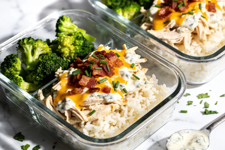 High Protein Crack Chicken Meal Prep