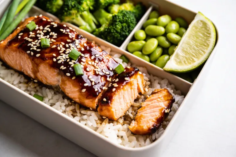 High Protein Teriyaki Salmon Meal Prep
