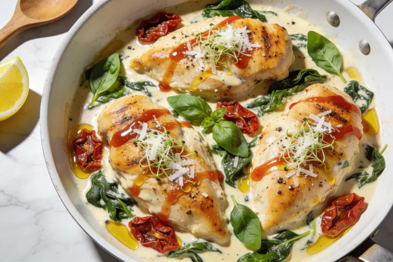 High Protein Creamy Tuscan Chicken Meal Prep